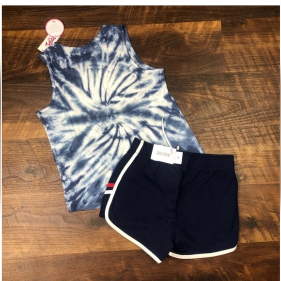 NWT Justice Softball Sport Tank and Shorts Set - Picture 4 of 4